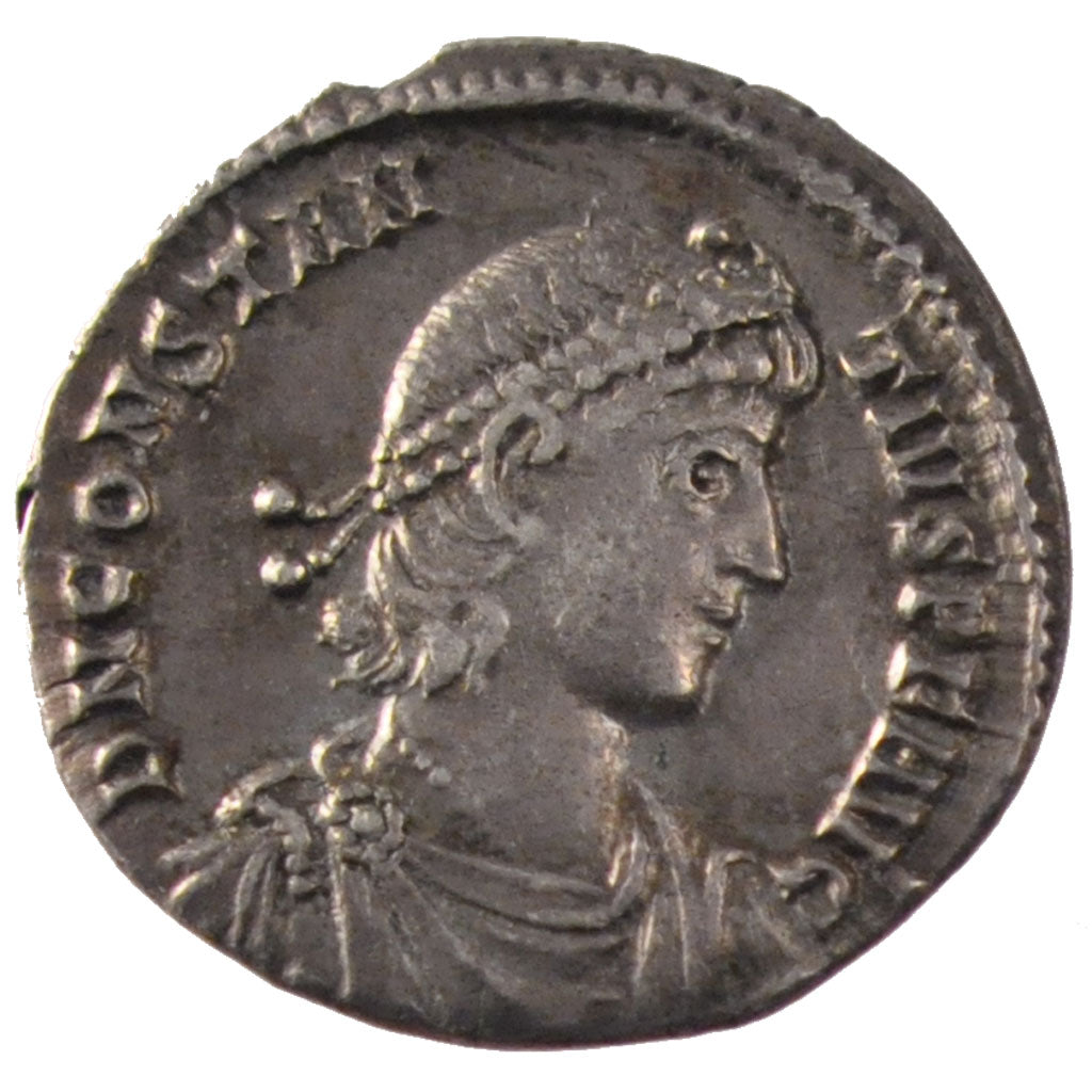 Constantius II, Siliqua, 360-361, Arles, AU(55-58), Silver, Cohen #342, 3.00