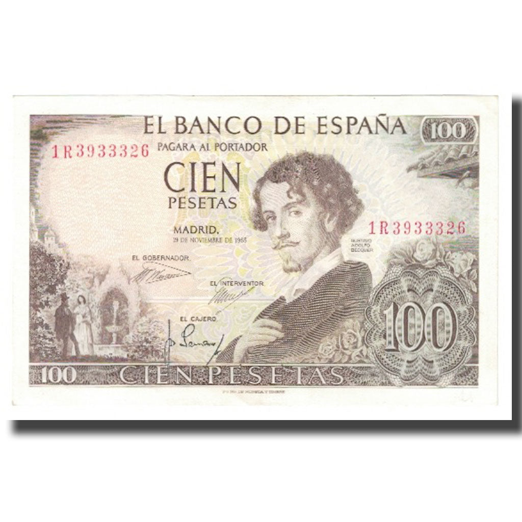 Banknote, Spain, 100 Pesetas, 1965, 1965-11-19, KM:150, UNC(63)