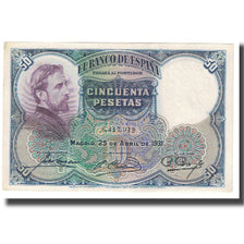 Banknote, Spain, 50 Pesetas, 1931, 1931-04-25, KM:82, EF(40-45)