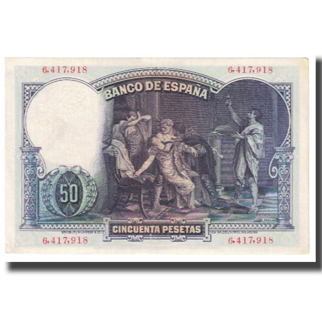 Banknote, Spain, 50 Pesetas, 1931, 1931-04-25, KM:82, EF(40-45)