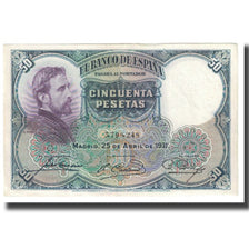 Banknote, Spain, 50 Pesetas, 1931, 1931-04-25, KM:82, EF(40-45)