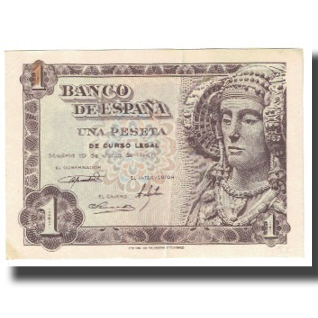 Banknote, Spain, 1 Peseta, 1948, 1948-06-19, KM:135a, EF(40-45)