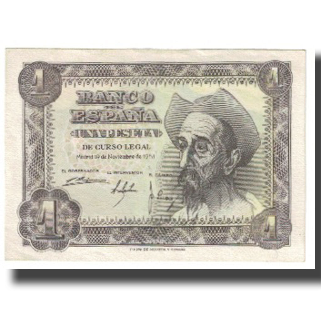 Banknote, Spain, 1 Peseta, 1951, 1951-11-19, KM:139a, EF(40-45)
