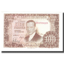Banknote, Spain, 100 Pesetas, 1953, 1953-04-07, KM:145a, UNC(63)