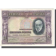 Banknote, Spain, 50 Pesetas, 1935, 1935-07-22, KM:88, EF(40-45)