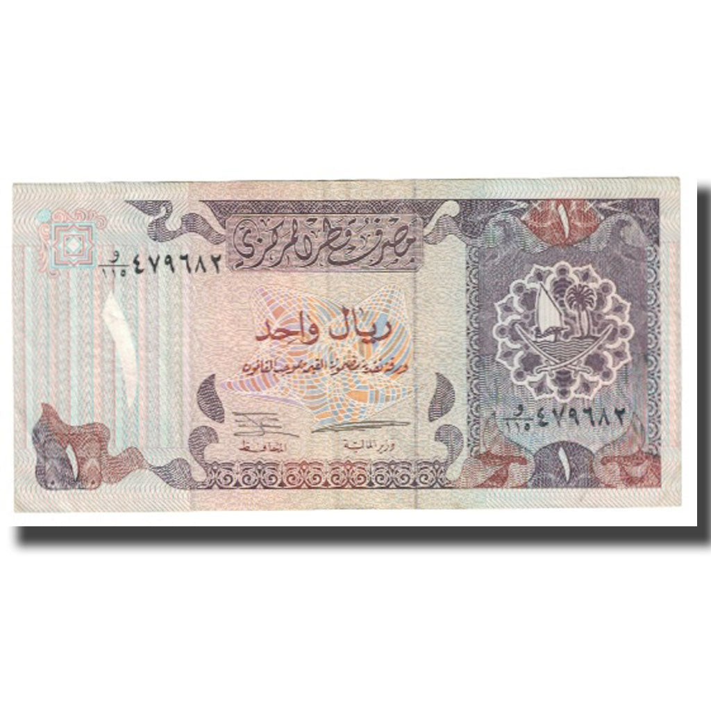 Billete, 1 Riyal, Qatar, KM:14b, MBC