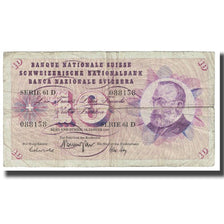 Banknote, Switzerland, 10 Franken, KM:45o, VF(20-25)