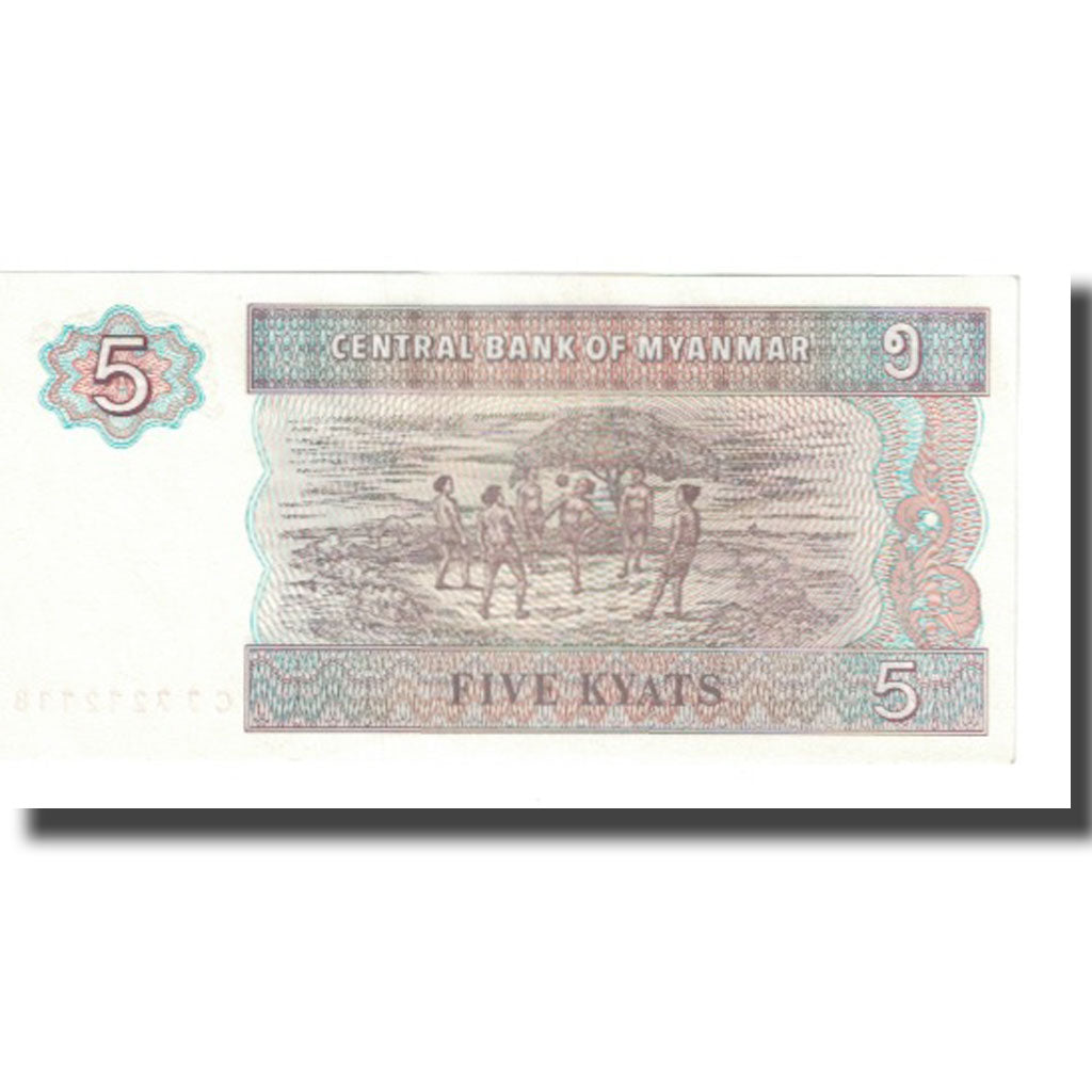 Nota, Myanmar, 5 Kyats, KM:70a, UNC(63)