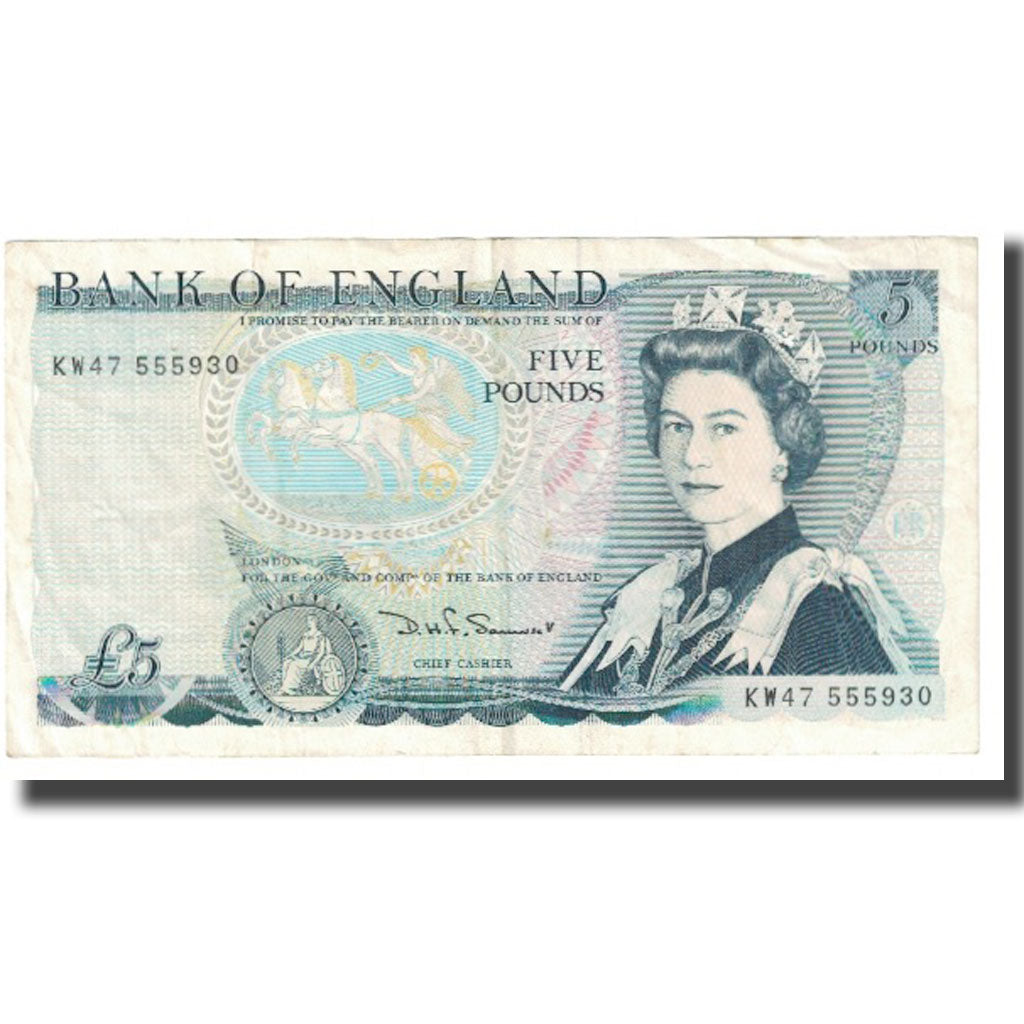 Billete, 5 Pounds, Gran Bretaña, KM:378c, MBC