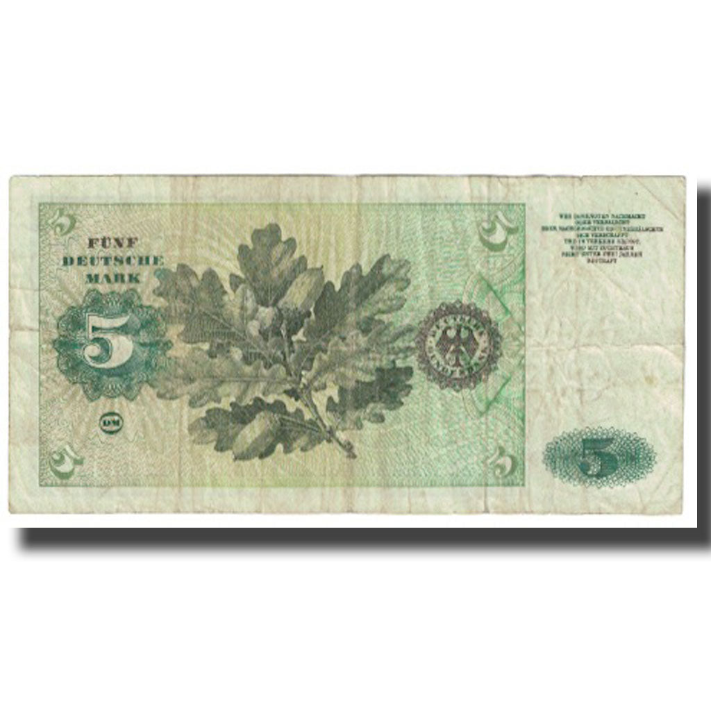 Banknote, GERMANY - FEDERAL REPUBLIC, 5 Deutsche Mark, 1960, 1960-01-02, KM:18a