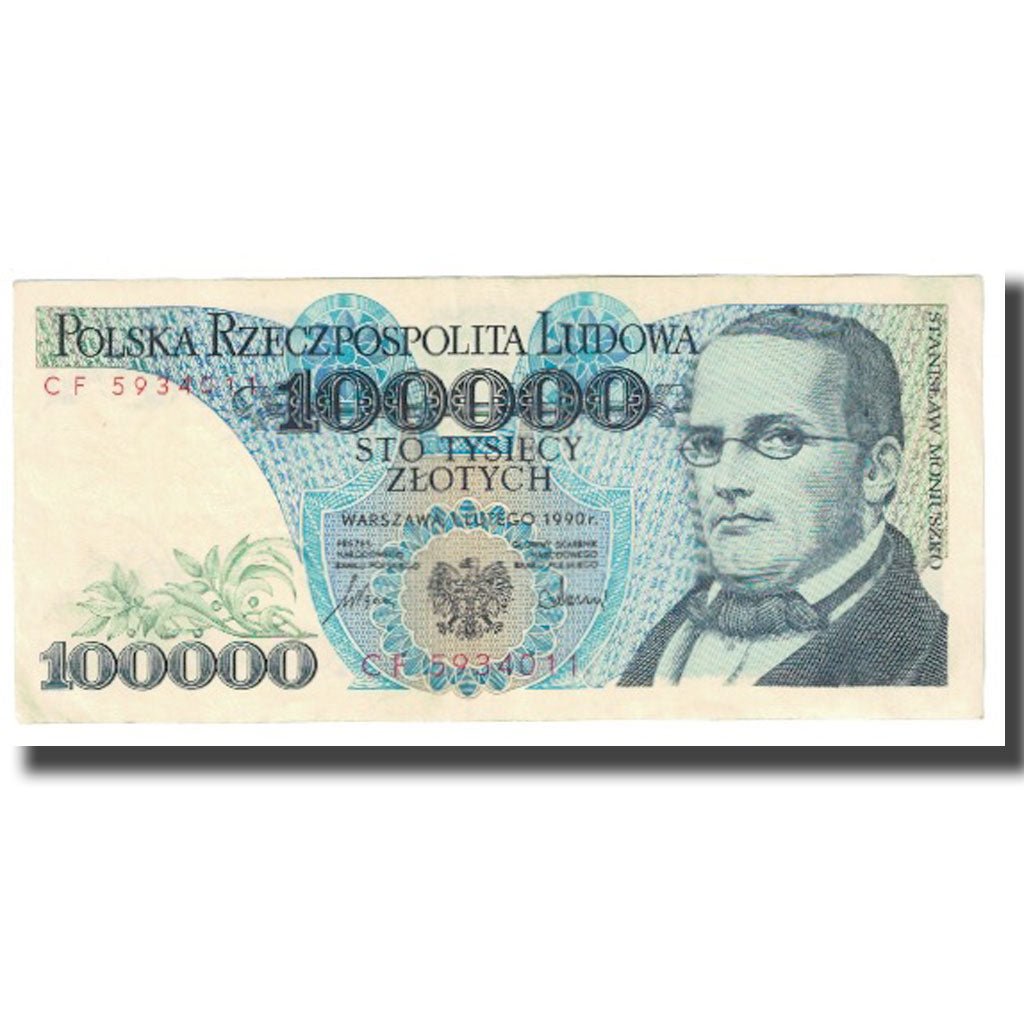 Billet, Pologne, 100,000 Zlotych, 1990, 1990-03-01, KM:154a, TTB