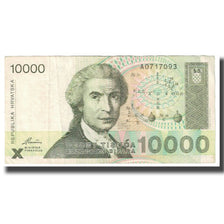 Nota, Croácia, 10,000 Dinara, 1992, 1992-01-15, KM:25a, EF(40-45)