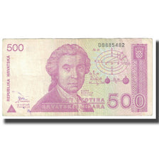 Biljet, Kroatië, 500 Dinara, 1991, 1991-10-08, KM:21a, TTB