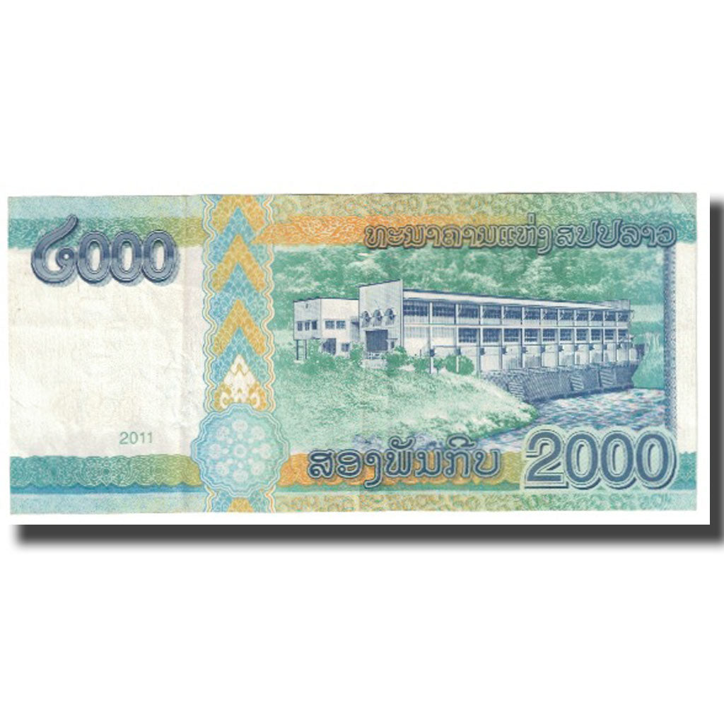 Banknot, Lao, 2000 Kip, 2011, Undated, KM:41, EF(40-45)