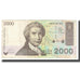 Banknote, Croatia, 2000 Dinara, 1992, 1992-01-15, KM:23a, EF(40-45)