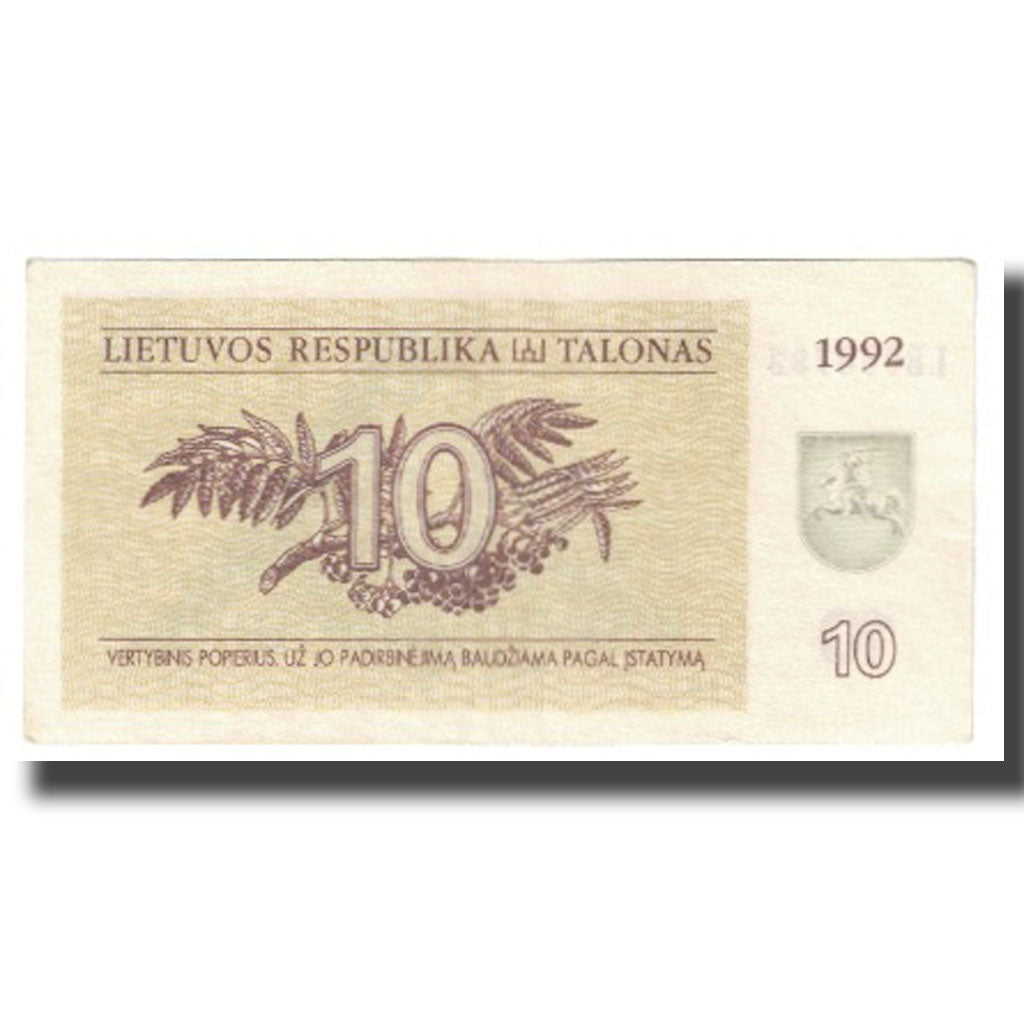 Banknote, Lithuania, 10 (Talonas), 1992, KM:40, AU(55-58)