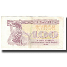 Banknote, Ukraine, 100 Karbovantsiv, 1991, KM:87a, EF(40-45)