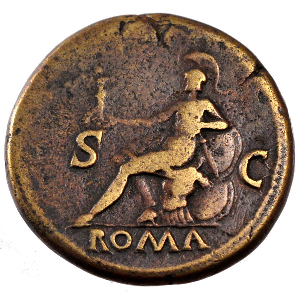 Nero, Sestertius, 65, Lyons, EF(40-45), Copper, Cohen #261, 26.10