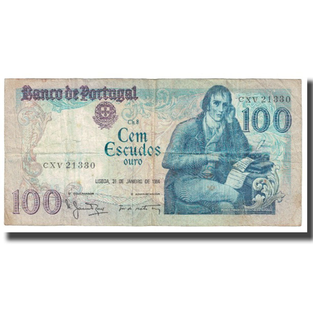 Biljet, Portugal, 100 Escudos, 1984, 1984-01-31, KM:178b, TB