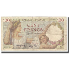 France, 100 Francs, Sully, 1941, P. Rousseau and R. Favre-Gilly, 1941-07-10, TB