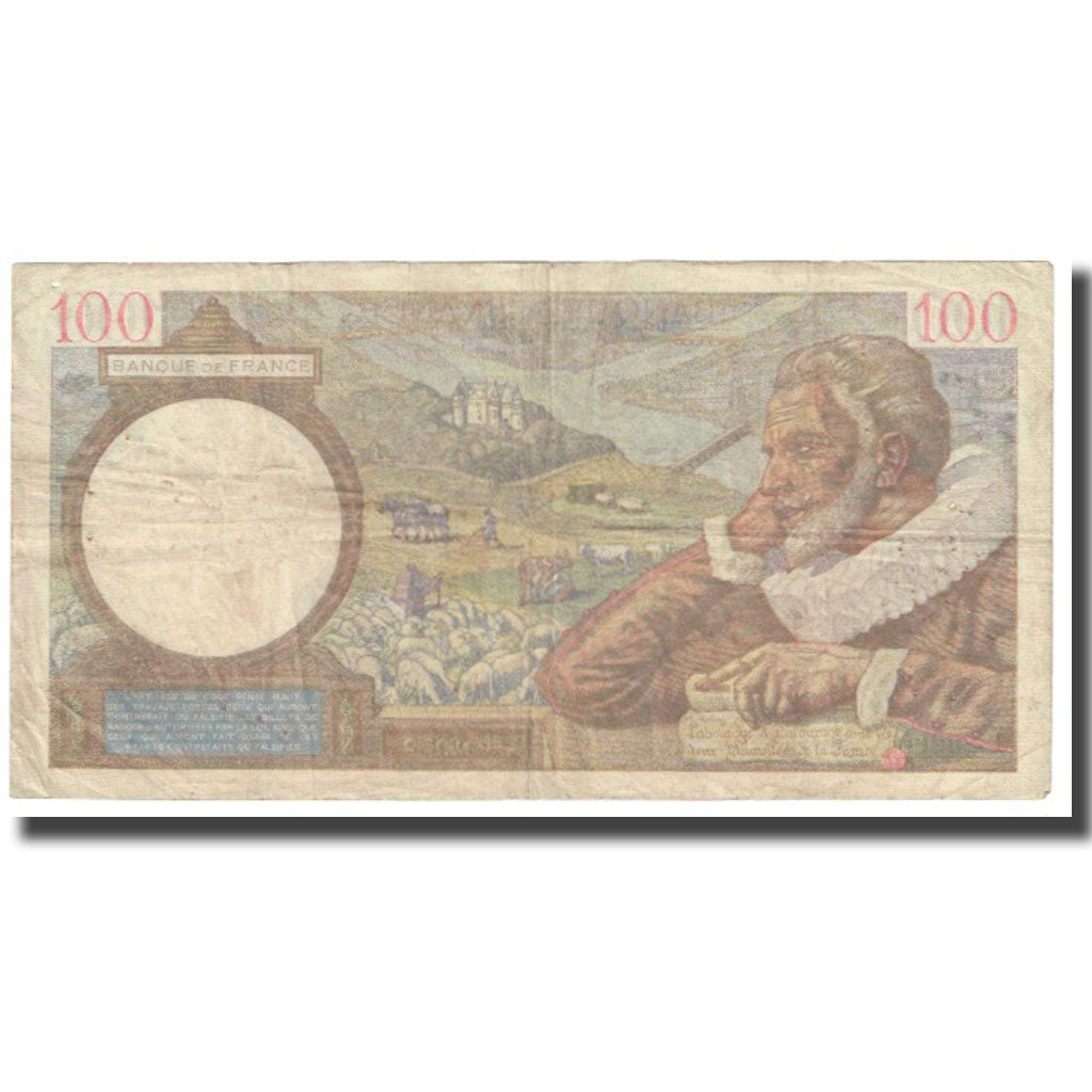 France, 100 Francs, Sully, 1941, P. Rousseau and R. Favre-Gilly, 1941-07-10, TB