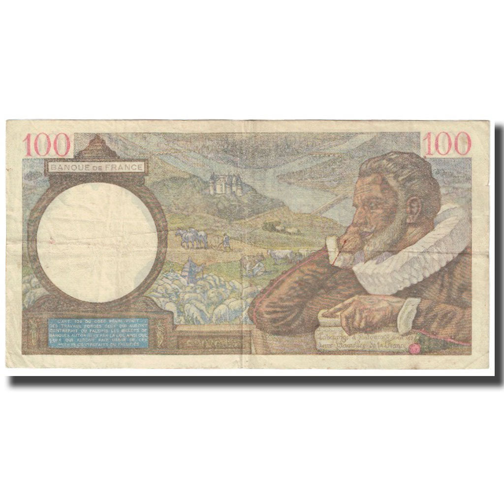 Francia, 100 Francs, Sully, 1939, P. Rousseau and R. Favre-Gilly, 1939-11-30