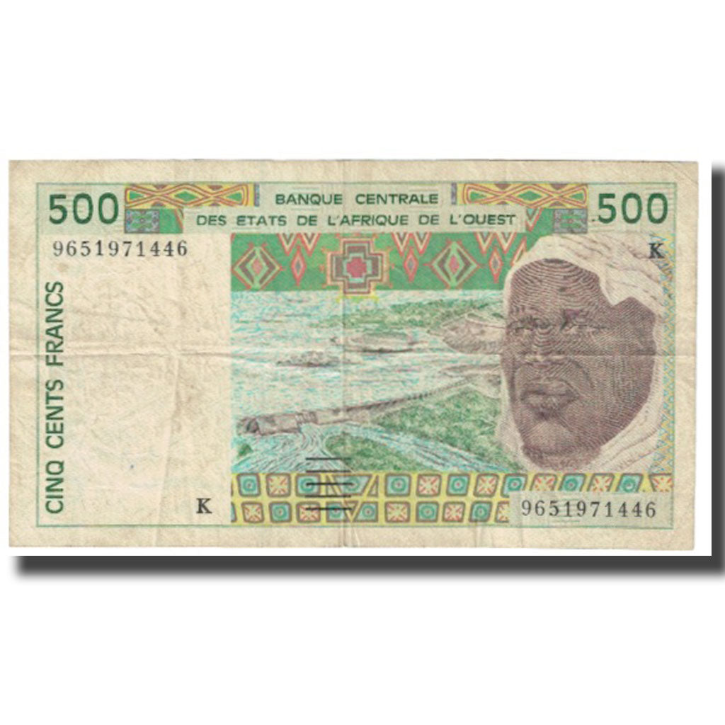 Banknote, West African States, 500 Francs, KM:710Kc, VF(20-25)