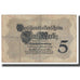 Banknote, Germany, 5 Mark, 1914, 1914-08-05, KM:47c, VF(20-25)