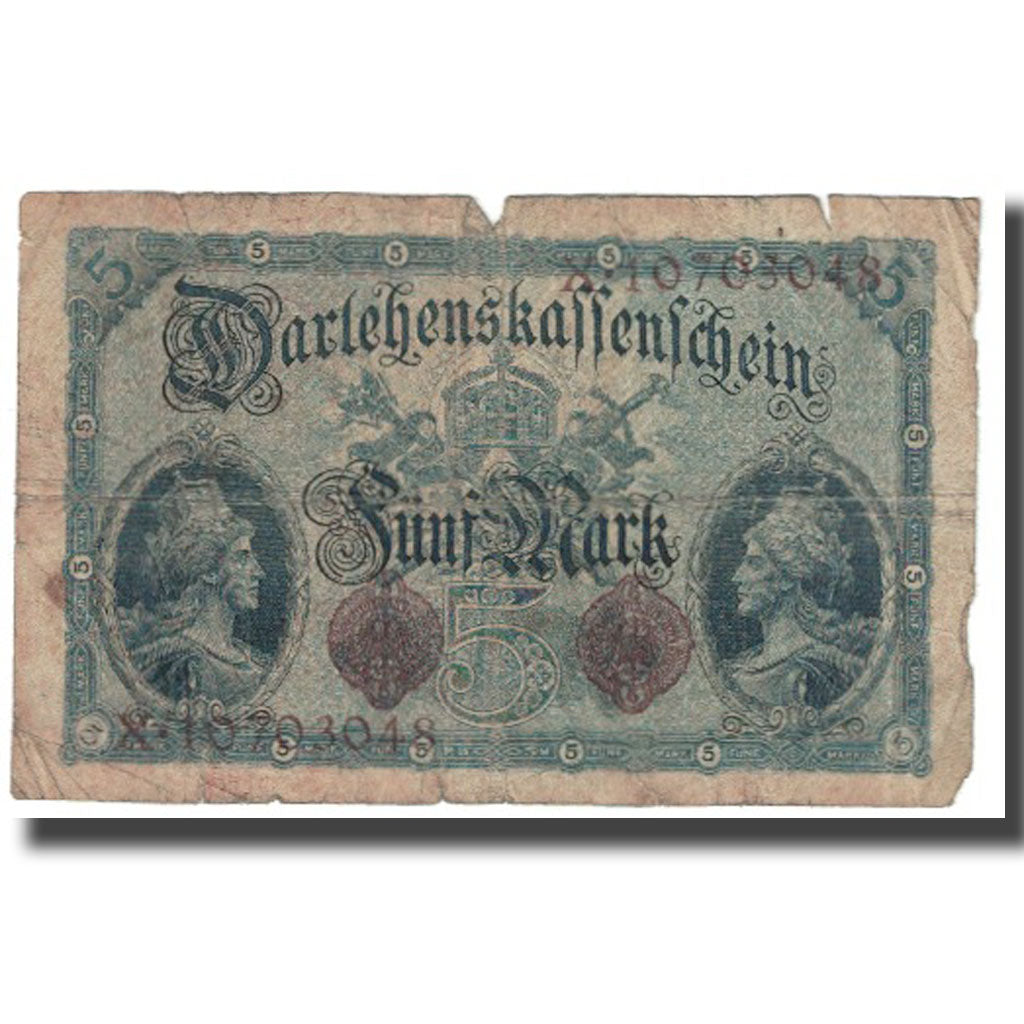 Geldschein, Deutschland, 5 Mark, 1914, 1914-08-05, KM:47c, S