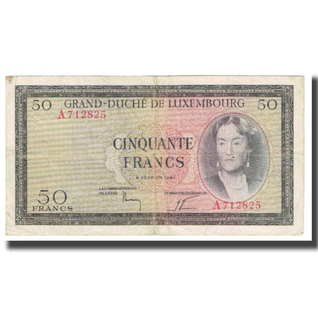 Banknote, Luxembourg, 50 Francs, 1961, 1961-02-06, KM:51a, VF(20-25)