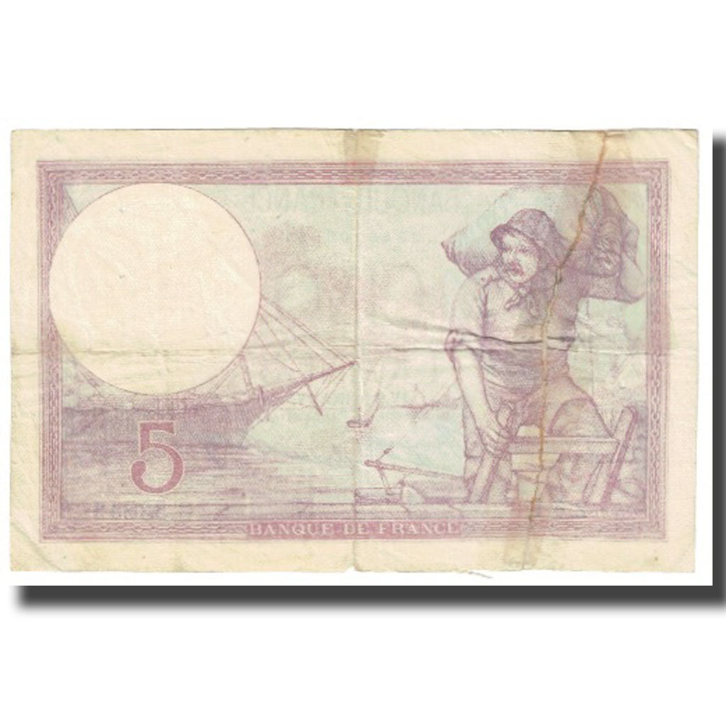 França, 5 Francs, Violet, 1933, P. Rousseau and R. Favre-Gilly, 1933-03-02