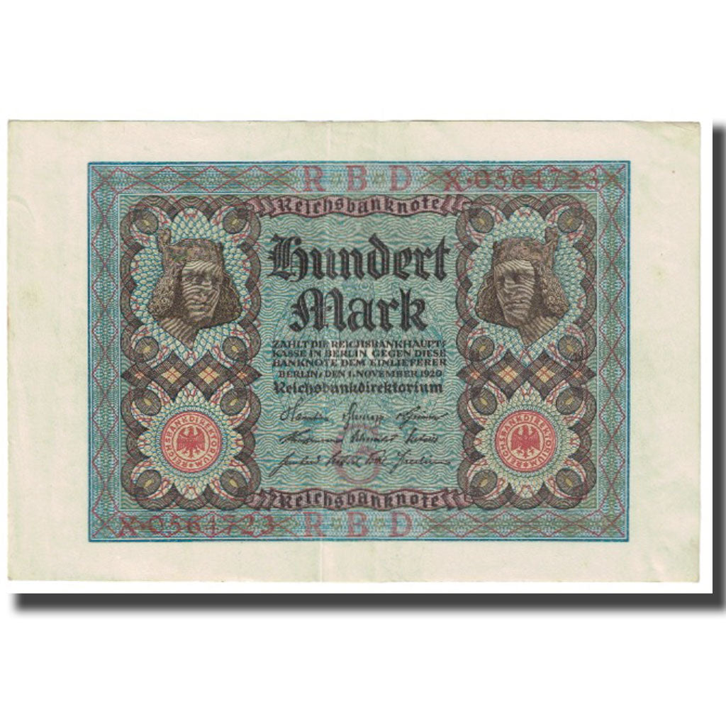 Banknot, Niemcy, 100 Mark, 1920, 1920-11-01, KM:69a, EF(40-45)