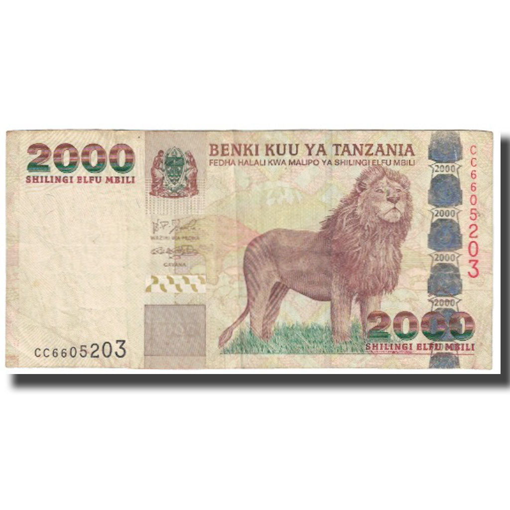 Banknote, Tanzania, 2000 Shilingi, KM:37a, VF(20-25)