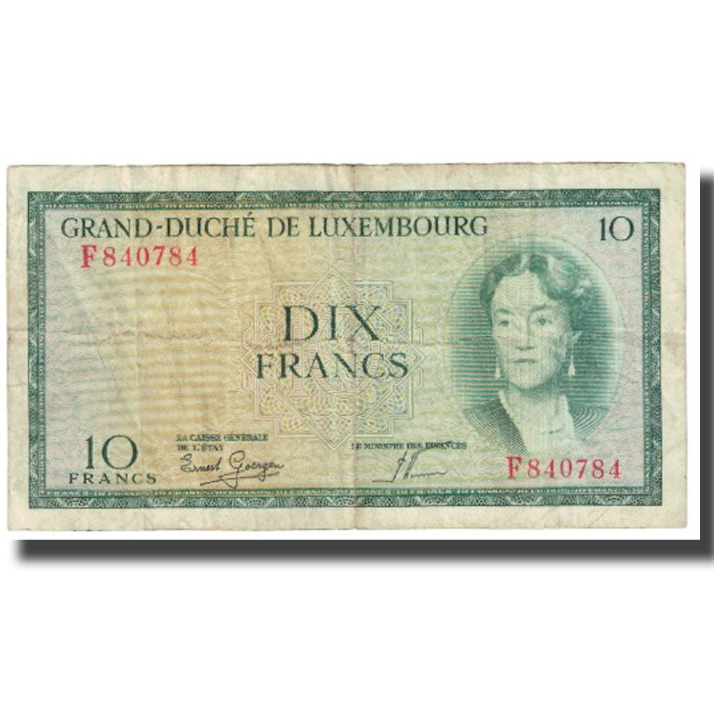 Banknote, Luxembourg, 10 Francs, KM:48a, VF(20-25)