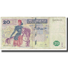 Billet, Tunisie, 20 Dinars, 1987, KM:88, TB