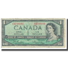 Nota, Canadá, 1 Dollar, 1954, KM:74a, VF(20-25)