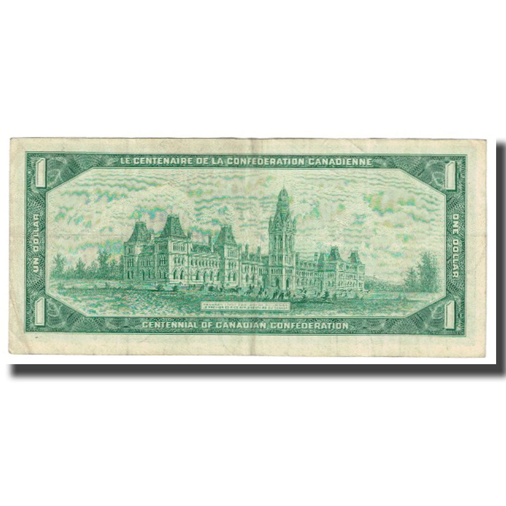 Nota, Canadá, 1 Dollar, 1967, KM:74a, EF(40-45)