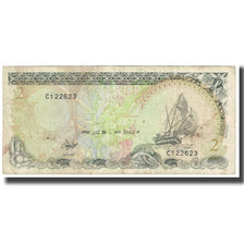 Banconote, Maldive, 2 Rufiyaa, 1990, KM:15, MB