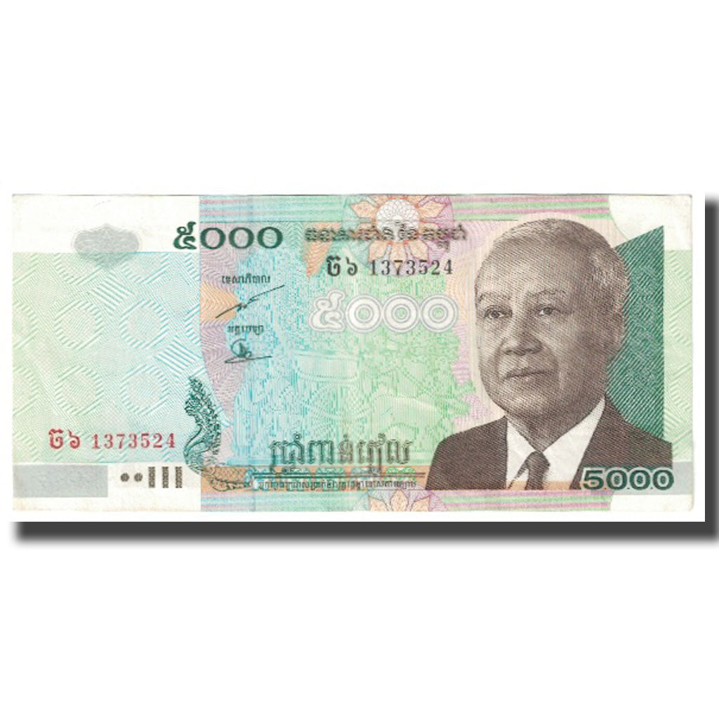 Geldschein, Kambodscha, 5000 Riels, 2007, KM:55d, SS
