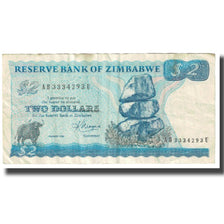 Banknot, Zimbabwe, 2 Dollars, 1983, KM:1a, VF(20-25)