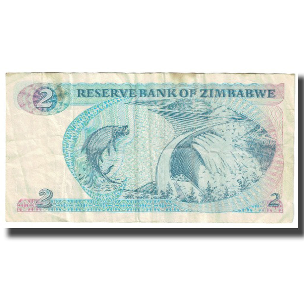Banknot, Zimbabwe, 2 Dollars, 1983, KM:1a, VF(20-25)