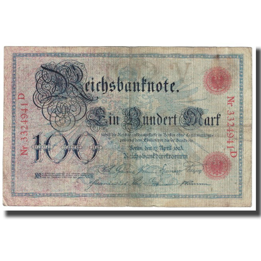 Banknote, Germany, 100 Mark, 1903, 1903-04-17, KM:33a, VF(20-25)