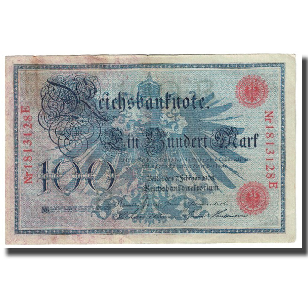 Banknote, Germany, 100 Mark, 1908, 1908-02-07, KM:33a, EF(40-45)