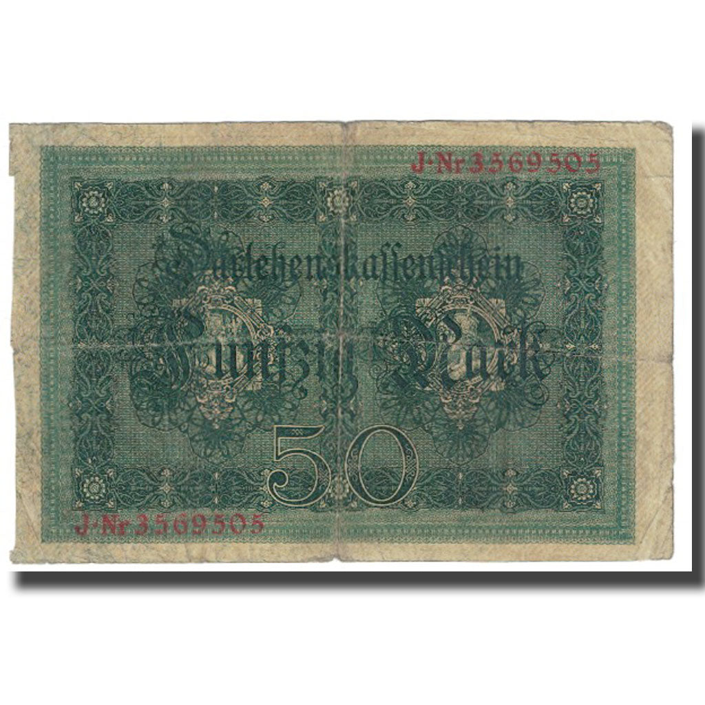 Banknote, Germany, 50 Mark, 1914, 1914-08-05, KM:49b, VF(20-25)