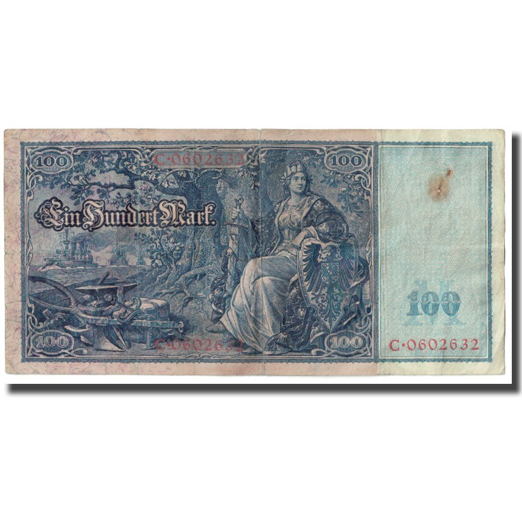Banknot, Niemcy, 100 Mark, 1908, 1908-02-07, KM:35, VF(20-25)
