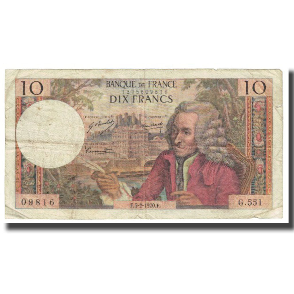 France, 10 Francs, Racine, 1970, G.Gouin D'Ambrières-R.Tondu-P.Gargam