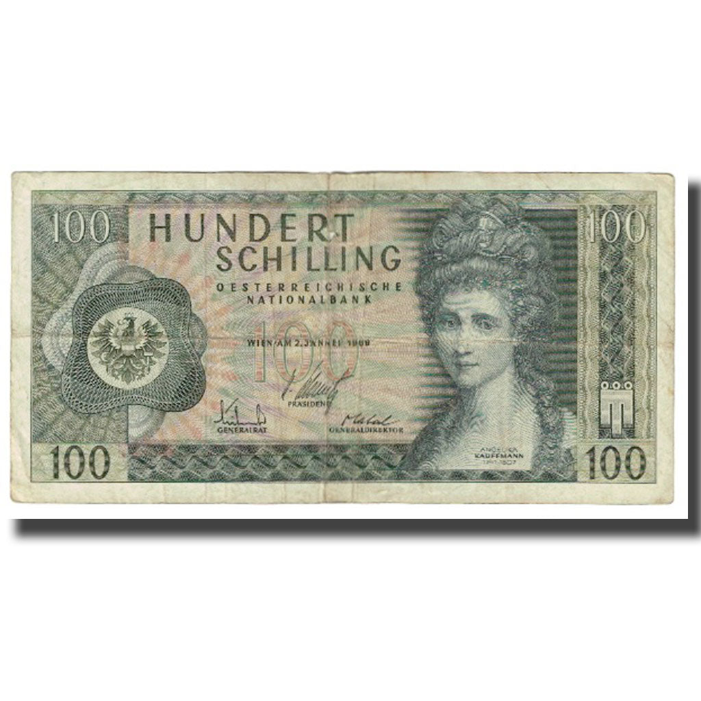 Banknote, Austria, 100 Schilling, 1967, 1967-07-02, KM:145a, VF(20-25)