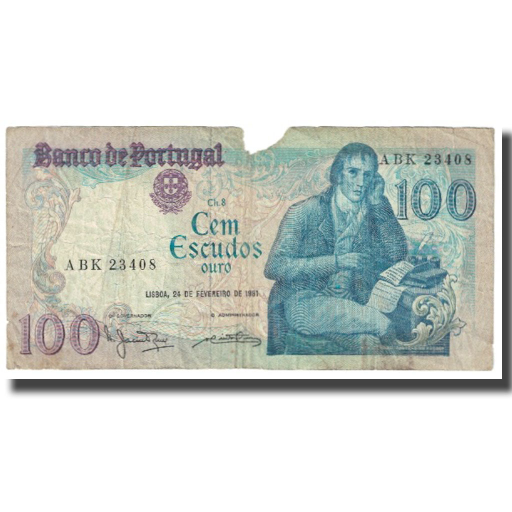 Banconote, Portogallo, 100 Escudos, 1981, 1981-02-24, KM:178b, MB