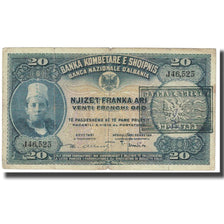 Banknote, Albania, 20 Franka Ari, KM:12b, VF(20-25)