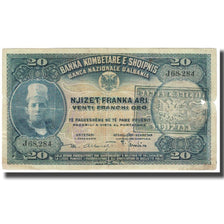 Banknote, Albania, 20 Franka Ari, KM:12b, VF(20-25)